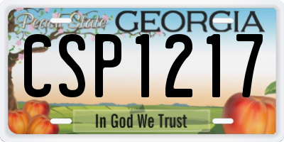 GA license plate CSP1217