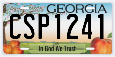 GA license plate CSP1241