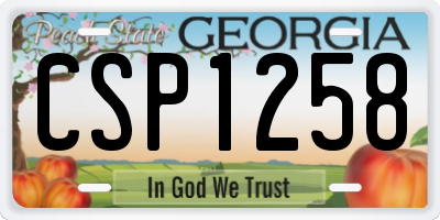 GA license plate CSP1258