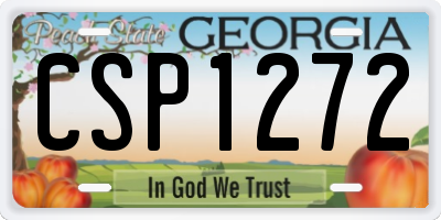 GA license plate CSP1272