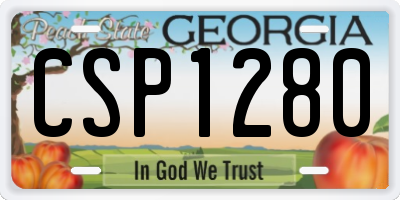 GA license plate CSP1280