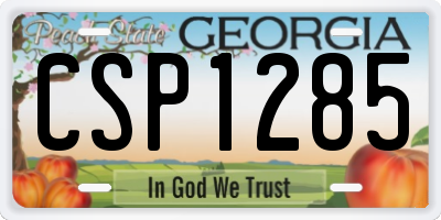 GA license plate CSP1285