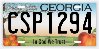 GA license plate CSP1294