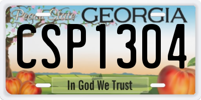 GA license plate CSP1304