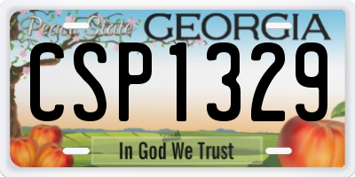 GA license plate CSP1329