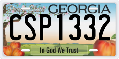 GA license plate CSP1332