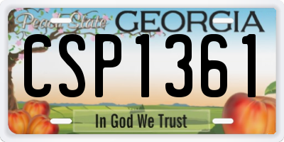GA license plate CSP1361