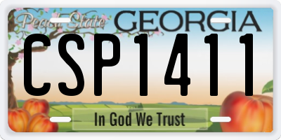 GA license plate CSP1411