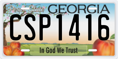 GA license plate CSP1416