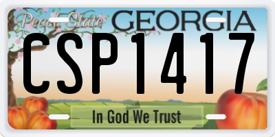 GA license plate CSP1417
