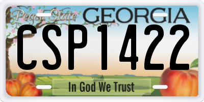 GA license plate CSP1422