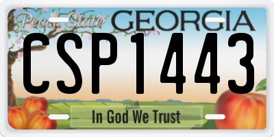 GA license plate CSP1443