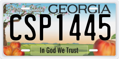 GA license plate CSP1445