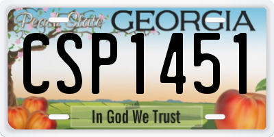 GA license plate CSP1451