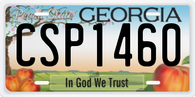GA license plate CSP1460