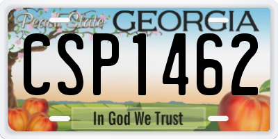 GA license plate CSP1462