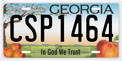 GA license plate CSP1464