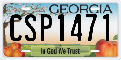 GA license plate CSP1471