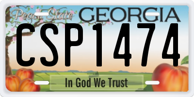 GA license plate CSP1474