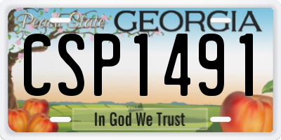 GA license plate CSP1491