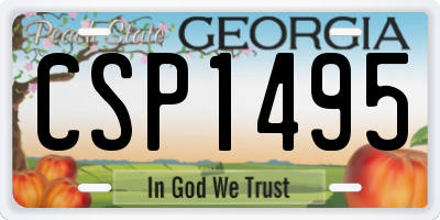 GA license plate CSP1495