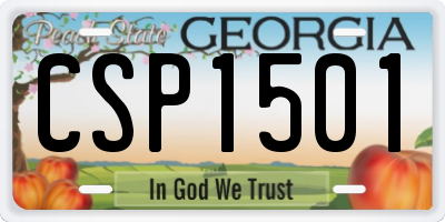 GA license plate CSP1501