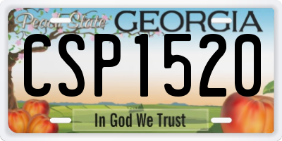 GA license plate CSP1520