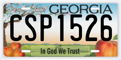 GA license plate CSP1526