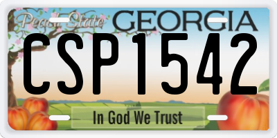 GA license plate CSP1542