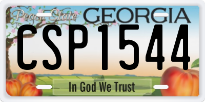 GA license plate CSP1544