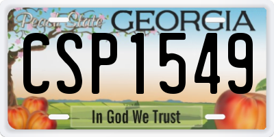 GA license plate CSP1549