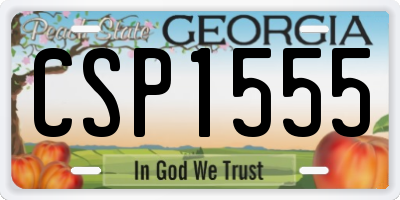 GA license plate CSP1555