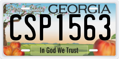GA license plate CSP1563