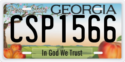 GA license plate CSP1566