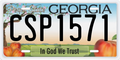 GA license plate CSP1571