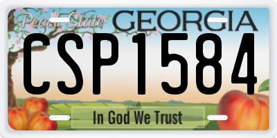 GA license plate CSP1584
