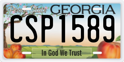 GA license plate CSP1589