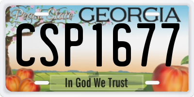 GA license plate CSP1677