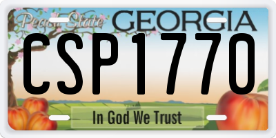 GA license plate CSP1770