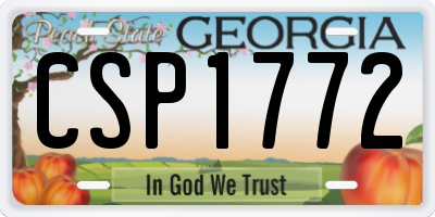 GA license plate CSP1772