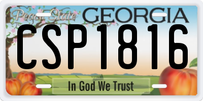 GA license plate CSP1816