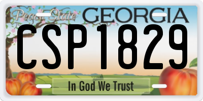 GA license plate CSP1829