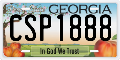 GA license plate CSP1888