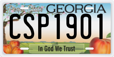 GA license plate CSP1901