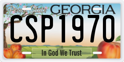 GA license plate CSP1970