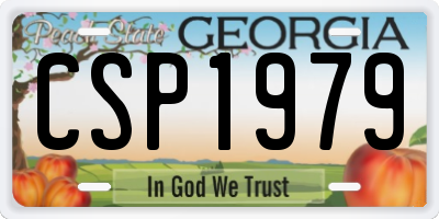 GA license plate CSP1979