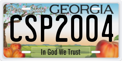 GA license plate CSP2004
