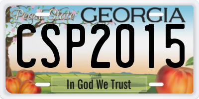 GA license plate CSP2015