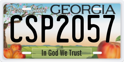GA license plate CSP2057