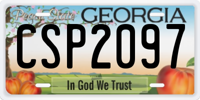 GA license plate CSP2097